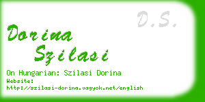 dorina szilasi business card